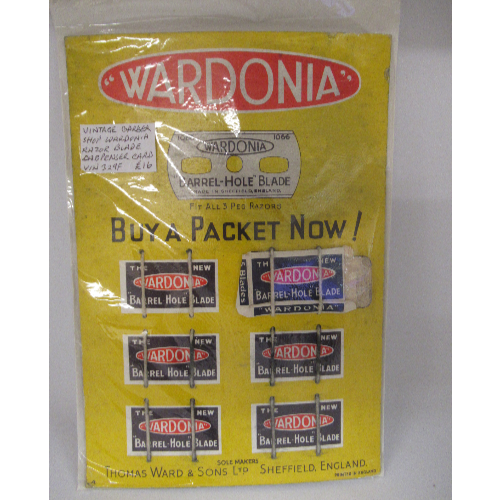 Vintage Wardonia Razor Ad Card VIN329F