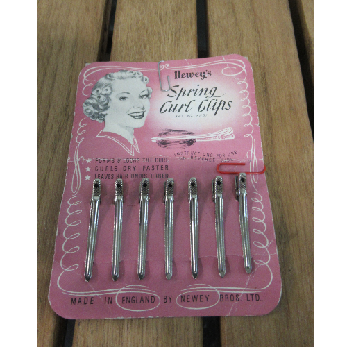 Vintage Original Newey's Spring Curl Hair Clips VIN28H.6