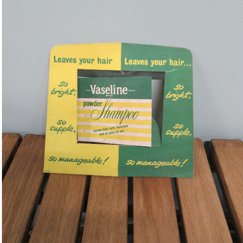 Vintage 1940's Vaseline Shampoo Advertising Card VIN91C