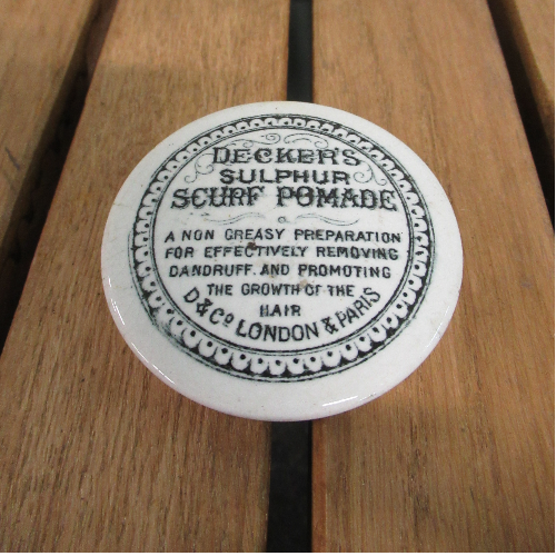Vintage Decker's Scurf Pomade Lid VIN113T