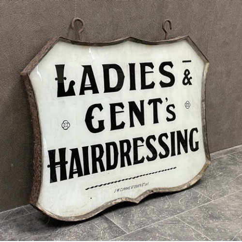 19th Century Double Sided Ladies & Gents Sign VIN523B