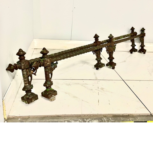 Antique pair of 19th century cast iron grave railings VIN608K