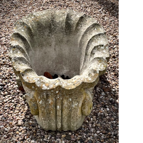 Unusual composite shell planter VIN610J