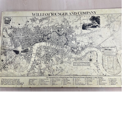 Map of William Younger pubs in 1802 (London) VIN608A