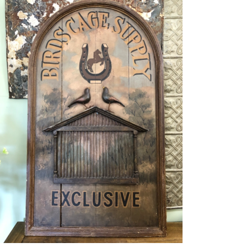 Vintage Birdcage Supply plaque VIN561H