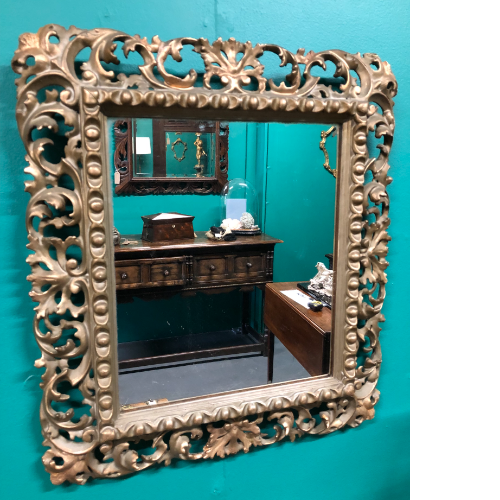 Vintage ornate gilt wood mirror VIN573B