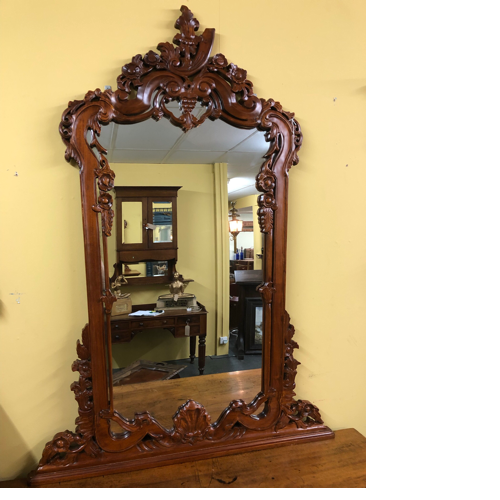 Vintage mahogany mirror VIN573A